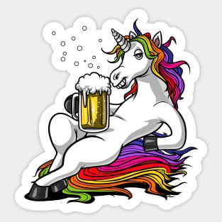 Unicorn Beer Party Sticker